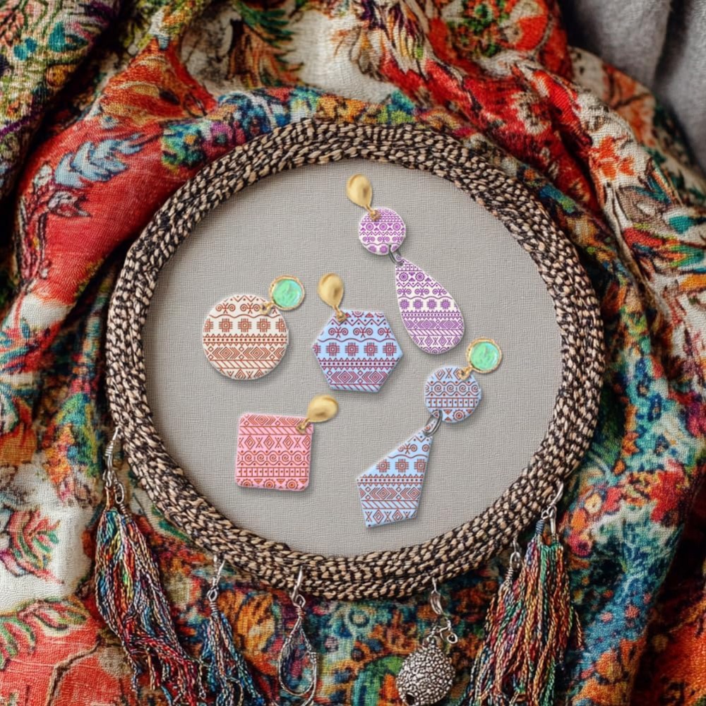 Textile Geometric Silicone Tex - Jewelry Making In Clay review and price
