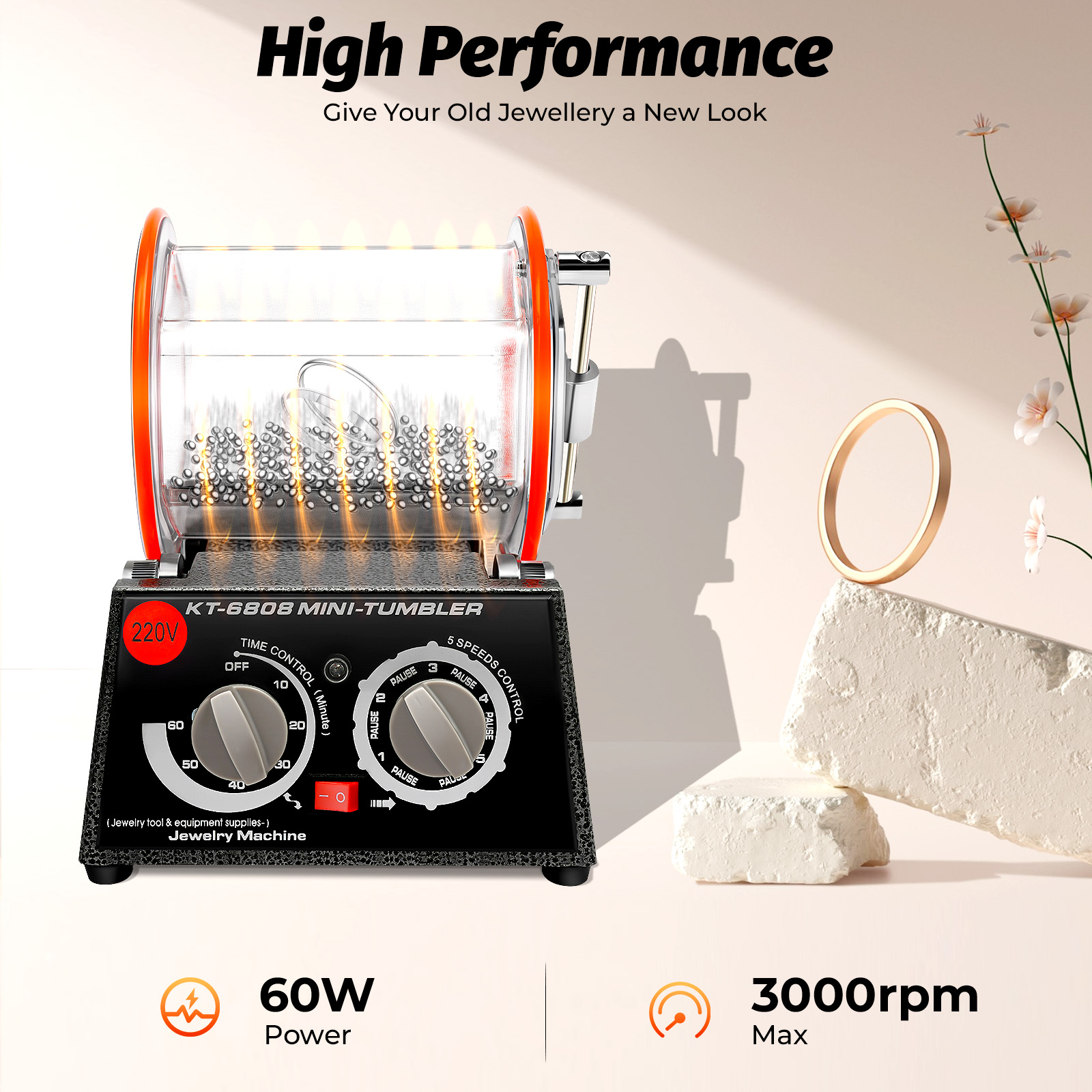 5 Gears Electric Polisher, 60W - Jewelry Making Uk review and price