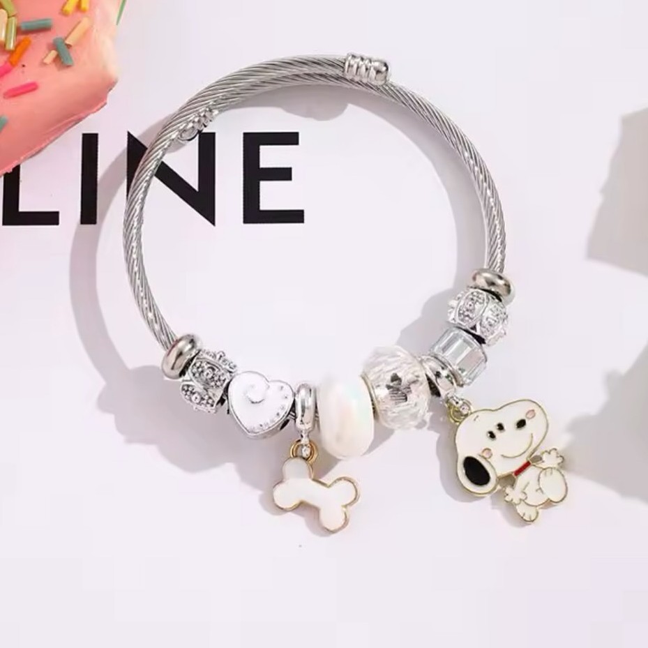 Cute Cartoon Snoopy Bone Heart - Jewelry Making Parts review and price