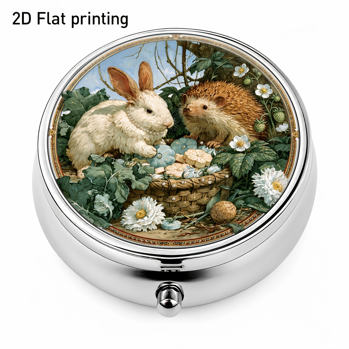 Floral Basket with White Rabbi - Jewelry Making Store review and price