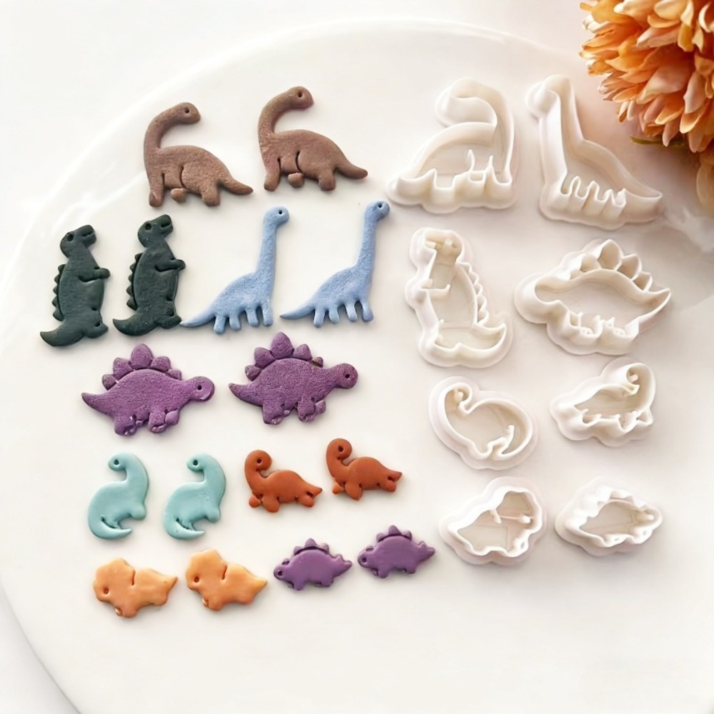 8pcs Cute Dinosaur Clay Cutter - Jewelry Making Tool Kit review and price