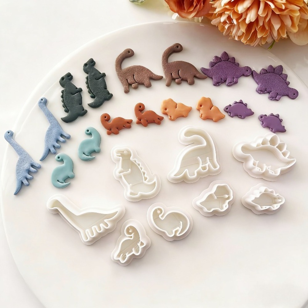 8pcs Cute Dinosaur Clay Cutter - Jewelry Making Tool Kit review and price