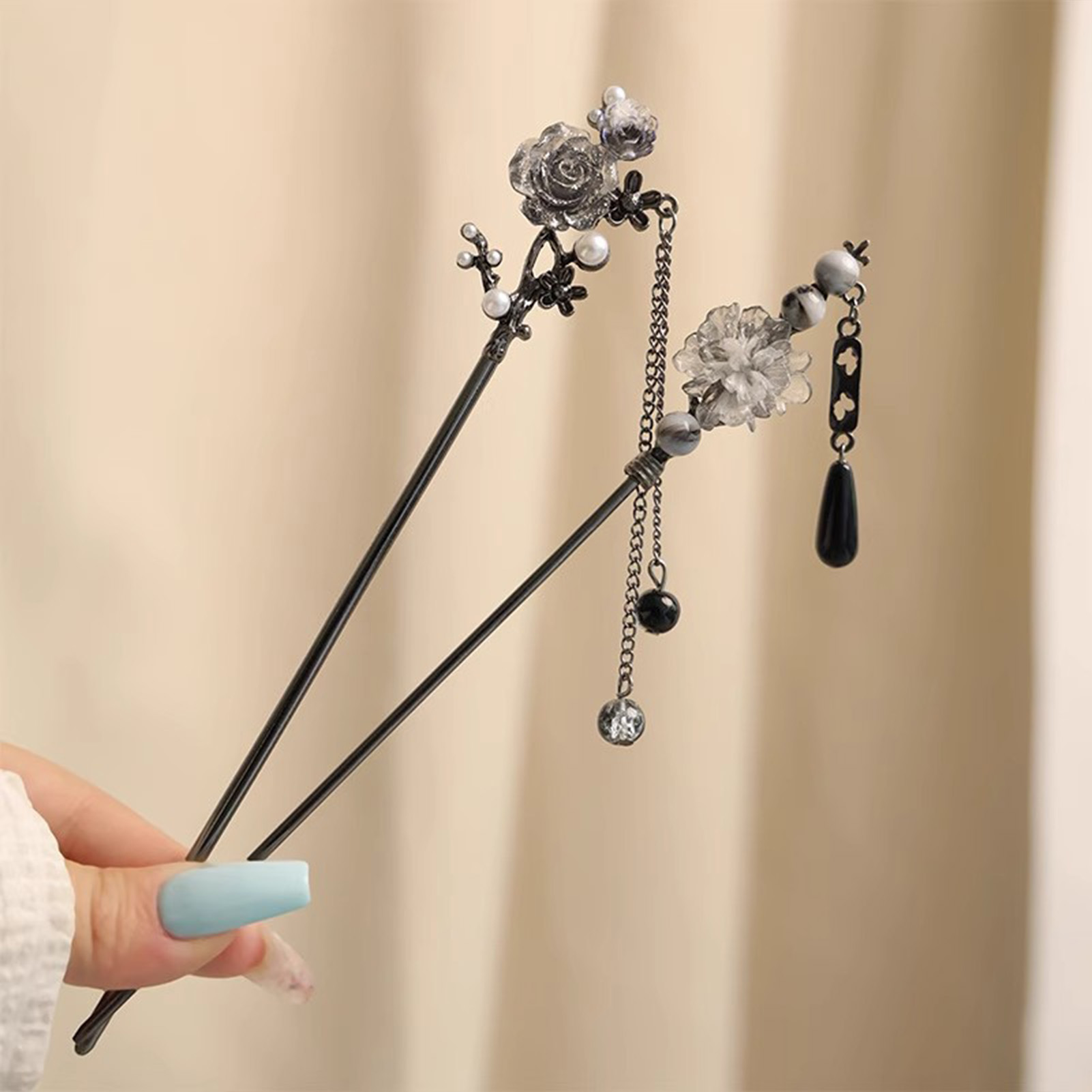 Elegant Flower Hair Sticks For - Jewelry Making Parts review and price