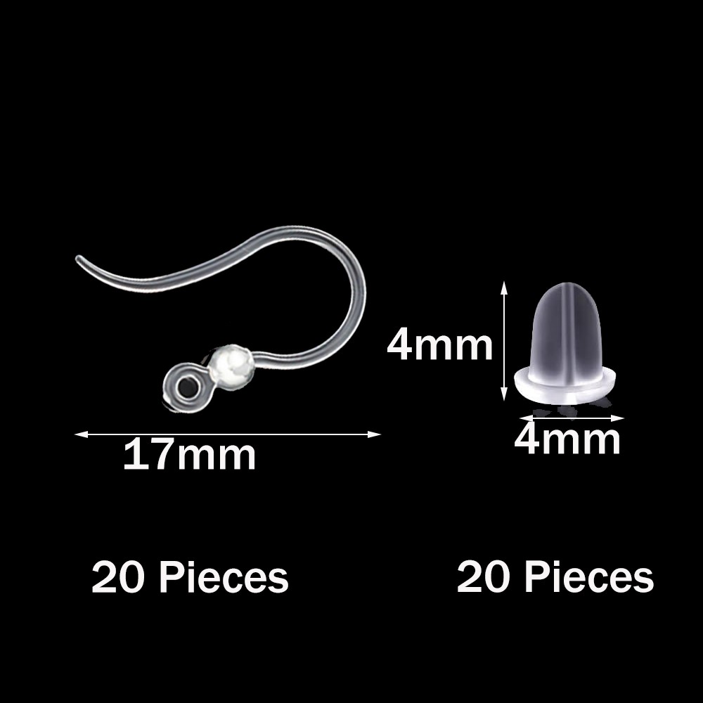 40pcs Clear Plastic Earring Ho - Jewelry Making Wire review and price