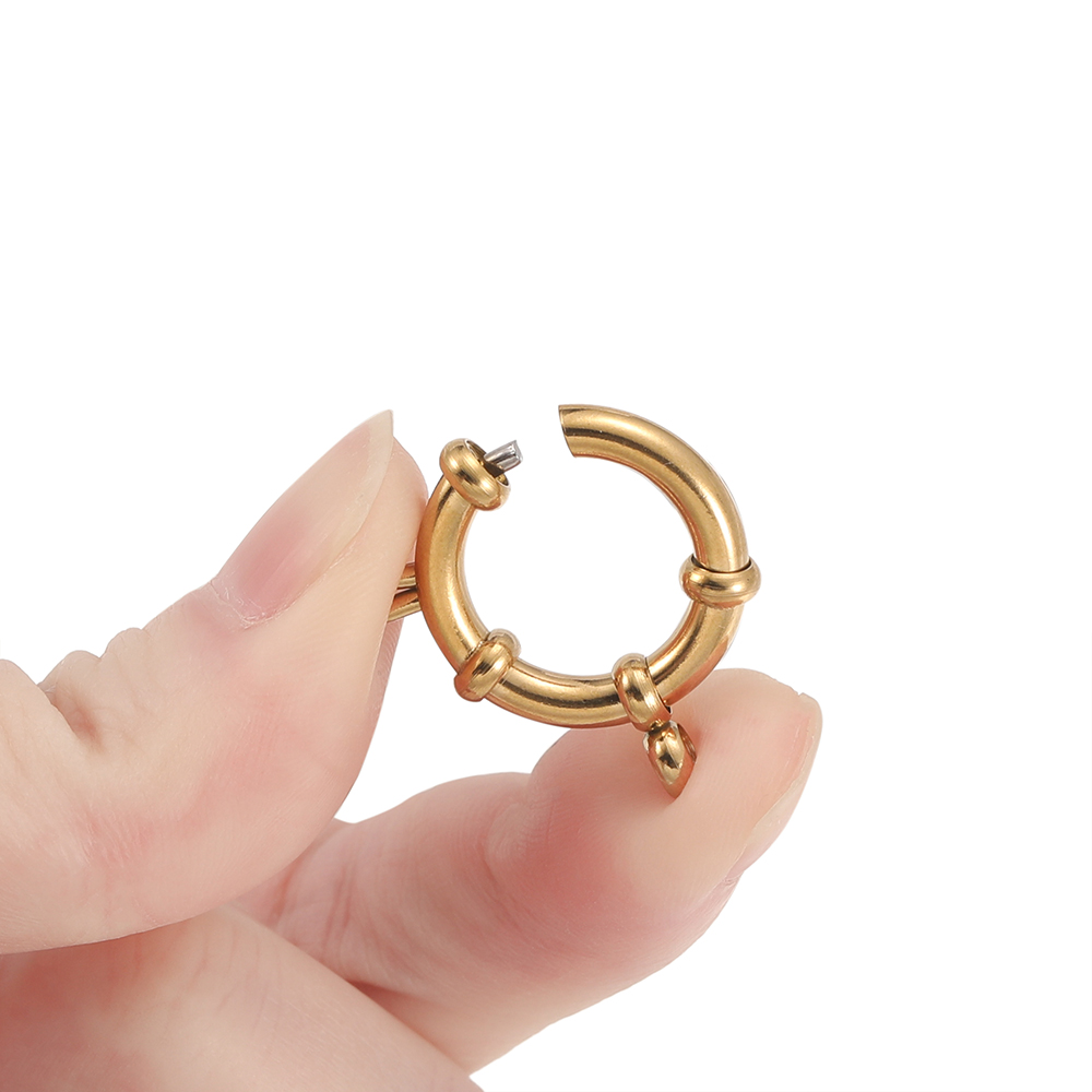 2pcs Stainless Steel Round Spr - Jewelry Making Parts review and price