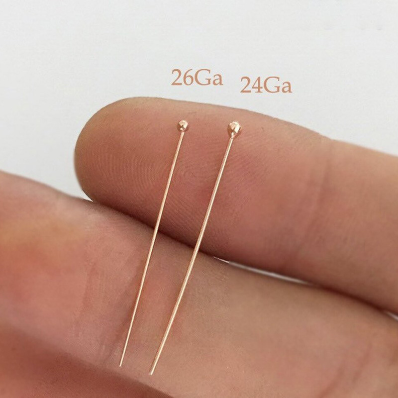 14K Rose Gold Filled Ball Head - Jewelry Making Wire review and price